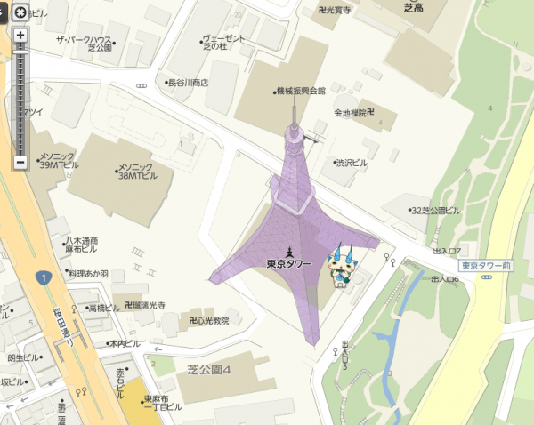 東京都港区芝公園４丁目２－８周辺の地図 - Yahoo!地図 (1)