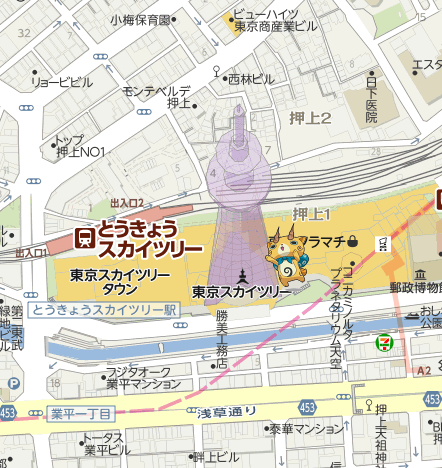 東京都墨田区押上１丁目１－２周辺の地図 - Yahoo!地図